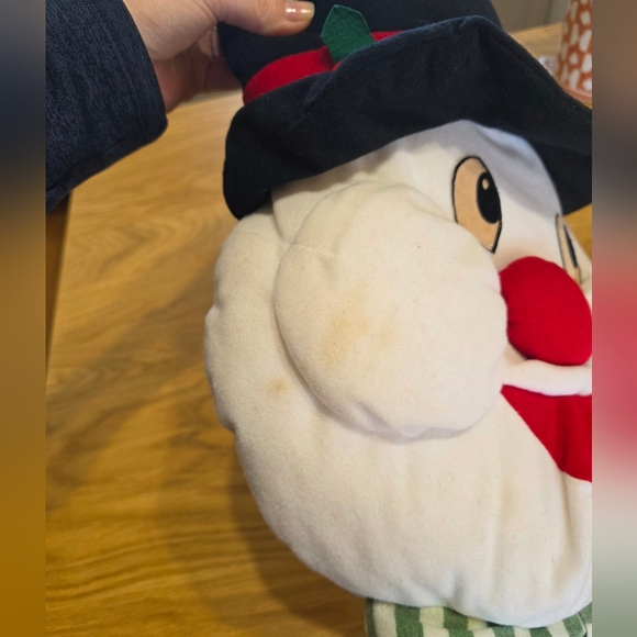 1990s Vintage Santa And Frosty Pillows